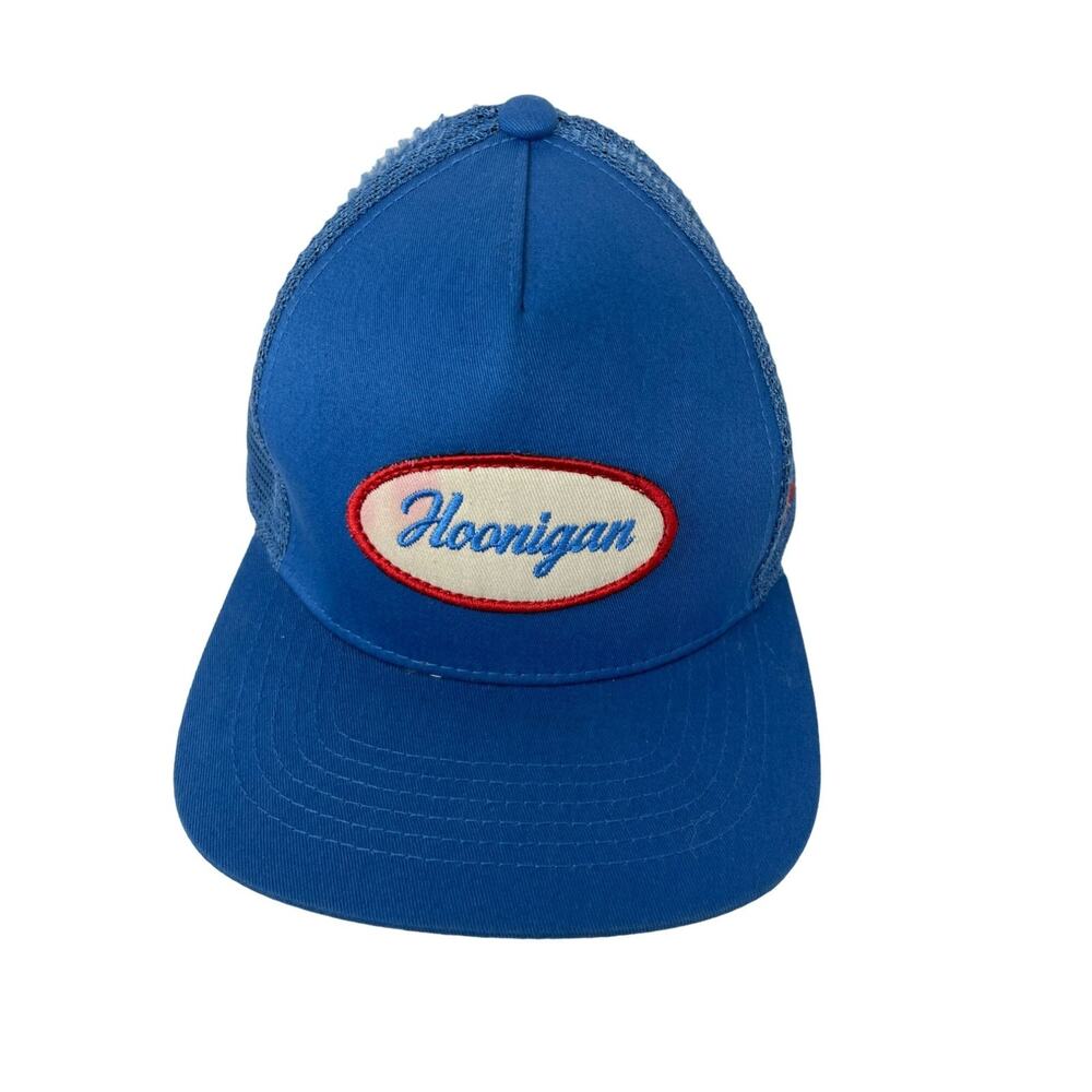 Hoonigan Blue Trucker Cap Mesh Back Trucker Hat Snapback Cap